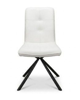 [K, od ręki] Ekskluzywne Krzesło Jadalniane MILVA - Naturalna Skóra Catania, Nowoczesny Design, Wysokie Ergonomiczne Oparcie