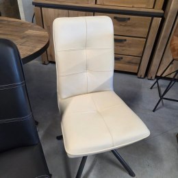 [K, od ręki] Ekskluzywne Krzesło Jadalniane MILVA - Naturalna Skóra Catania, Nowoczesny Design, Wysokie Ergonomiczne Oparcie