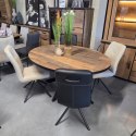[K, od ręki] Ekskluzywne Krzesło Jadalniane MILVA - Naturalna Skóra Catania, Nowoczesny Design, Wysokie Ergonomiczne Oparcie
