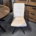 [K, od ręki] Ekskluzywne Krzesło Jadalniane MILVA - Naturalna Skóra Catania, Nowoczesny Design, Wysokie Ergonomiczne Oparcie