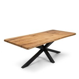 [K, od ręki] Stół dębowy MASIV kolor Klasyk 210 x 100 cm - Lity dąb 5 cm, żywica transparentna