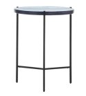 Stolik Pomocniczy RICK 41 cm - COCO maison | Konfiguracja: Blat Szklany (Brąz / Niebieski) | Podstawa Metalowa (Czarny / Złoty)