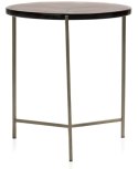 Stolik Pomocniczy RICK 41 cm - COCO maison | Konfiguracja: Blat Szklany (Brąz / Niebieski) | Podstawa Metalowa (Czarny / Złoty)