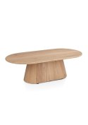 [fabrycznie nowe] Stolik Kawowy RAVELLO 120 cm - Henders & Hazel | Blat z Litego Dębu, Lakier Platynowy, Kolor Dune (Piaskowy)