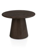 [fabrycznie nowe] Stolik Pomocniczy RAVELLO 60 cm - Henders & Hazel | Blat z Litego Dębu, Lakier Platynowy, Kolor Bazaltowy