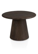 [fabrycznie nowe] Stolik Pomocniczy RAVELLO 60 cm - Henders & Hazel | Blat z Litego Dębu, Lakier Platynowy, Kolor Bazaltowy