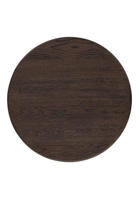 [fabrycznie nowe]Stolik Pomocniczy RAVELLO 45 cm - Henders & Hazel | Okrągły Blat z Litego Dębu, Kolor Bazaltowy