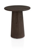 [fabrycznie nowe]Stolik Pomocniczy RAVELLO 45 cm - Henders & Hazel | Okrągły Blat z Litego Dębu, Kolor Bazaltowy