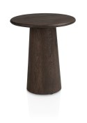 [fabrycznie nowe]Stolik Pomocniczy RAVELLO 45 cm - Henders & Hazel | Okrągły Blat z Litego Dębu, Kolor Bazaltowy
