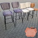 [fabrycznie nowy] Nowoczesny Hoker Barowy RAVI XOOON - Tobacco, Mikrofibra Secilia & Tkanina Toba