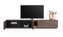 [na zamówienie] Szafka RTV Lowboard TRENTON 270 cm - XOOON | Fornir Dębowy Clay, Podświetlenie LED, System Push-to-Open
