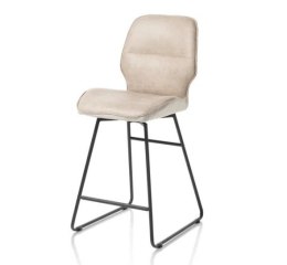 [od ręki] Nowoczesny Hoker Barowy RAVI XOOON - Beige, Mikrofibra Secilia & Tkanina Toba
