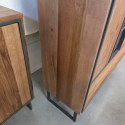 [K, defekt] Wysoka komoda Trapani 120 cm - Wędzony Fornir Mango, LED | Industrial
