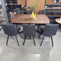 [K, od ręki] Rozkładany Stół Jadalniany PAVALON 140-190 cm - Blat HPL Primo Laminato Roest (Rdza) - Centralna Noga Designerska