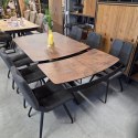 [K, od ręki] Rozkładany Stół Jadalniany PAVALON 140-190 cm - Blat HPL Primo Laminato Roest (Rdza) - Centralna Noga Designerska