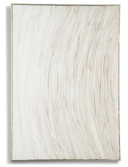 Trójwymiarowy Obraz Strukturalny BO 70x100 cm - Białe Płótno z Efektem 3D w Nowoczesnej Ramie, Projekt marki COCO maison