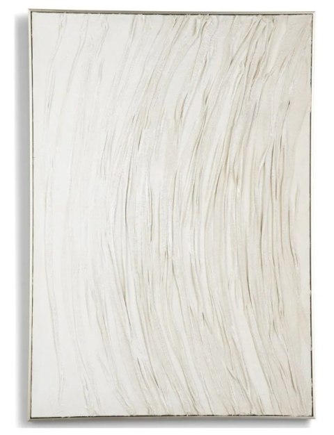 Trójwymiarowy Obraz Strukturalny BO 70x100 cm - Białe Płótno z Efektem 3D w Nowoczesnej Ramie, Projekt marki COCO maison