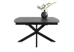 [na zamówienie] Rozkładany Stół Jadalniany PAVALON 140-190 cm - Blat HPL Primo Laminato Antracyt - Centralna Noga Designerska