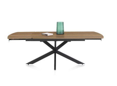 [na zamówienie] Rozkładany Stół Jadalniany PAVALON 140-190 cm - Blat HPL Primo Laminato Natural - Centralna Noga Designerska