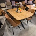 [na zamówienie] Rozkładany Stół Jadalniany PAVALON 140-190 cm - Blat HPL Primo Laminato Natural - Centralna Noga Designerska