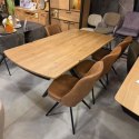 [na zamówienie] Rozkładany Stół Jadalniany PAVALON 140-190 cm - Blat HPL Primo Laminato Natural - Centralna Noga Designerska