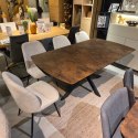 [na zamówienie] Rozkładany Stół Jadalniany PAVALON 140-190 cm - Blat HPL Primo Laminato Roest (Rdza) - Centralna Noga