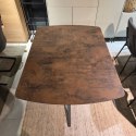 [na zamówienie] Rozkładany Stół Jadalniany PAVALON 140-190 cm - Blat HPL Primo Laminato Roest (Rdza) - Centralna Noga