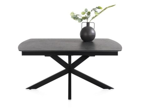 [na zamówienie] Rozkładany Stół Jadalniany PAVALON 170-230 cm - Blat HPL Primo Laminato Antracyt - Centralna Noga Designerska