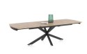 [na zamówienie] Rozkładany Stół Jadalniany PAVALON 170-230 cm - Blat HPL Primo Laminato Barnwood - Centralna Noga Designerska