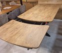 [na zamówienie] Rozkładany Stół Jadalniany PAVALON 170-230 cm - Blat HPL Primo Laminato Barnwood - Centralna Noga Designerska