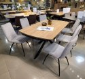 [na zamówienie] Rozkładany Stół Jadalniany PAVALON 170-230 cm - Blat HPL Primo Laminato Barnwood - Centralna Noga Designerska