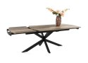 [na zamówienie] Rozkładany Stół Jadalniany PAVALON 170-230 cm - Blat HPL Primo Laminato Driftwood - Centralna Noga Designerska