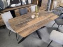 [na zamówienie] Rozkładany Stół Jadalniany PAVALON 170-230 cm - Blat HPL Primo Laminato Driftwood - Centralna Noga Designerska
