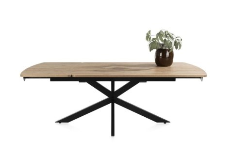 [na zamówienie] Rozkładany Stół Jadalniany PAVALON 170-230 cm - Blat HPL Primo Laminato Natural - Centralna Noga Designerska