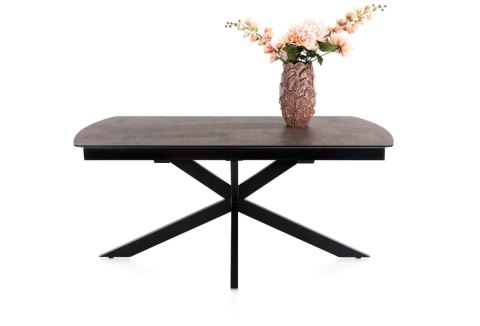 [na zamówienie] Rozkładany Stół Jadalniany PAVALON 170-230 cm - Blat HPL Primo Laminato Roest (Rdza) - Centralna Noga