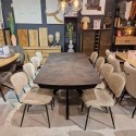 [na zamówienie] Rozkładany Stół Jadalniany PAVALON 200-278 cm - Blat HPL Primo Laminato Antracyt - Centralna Noga Designerska