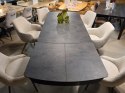 [na zamówienie] Rozkładany Stół Jadalniany PAVALON 200-278 cm - Blat HPL Primo Laminato Antracyt - Centralna Noga Designerska