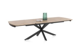 [na zamówienie] Rozkładany Stół Jadalniany PAVALON 200-278 cm - Blat HPL Primo Laminato Barnwood - Centralna Noga Designerska