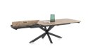 [na zamówienie] Rozkładany Stół Jadalniany PAVALON 200-278 cm - Blat HPL Primo Laminato Barnwood - Centralna Noga Designerska