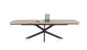 [na zamówienie] Rozkładany Stół Jadalniany PAVALON 200-278 cm - Blat HPL Primo Laminato Barnwood - Centralna Noga Designerska