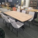 [na zamówienie] Rozkładany Stół Jadalniany PAVALON 200-278 cm - Blat HPL Primo Laminato Barnwood - Centralna Noga Designerska