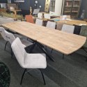 [na zamówienie] Rozkładany Stół Jadalniany PAVALON 200-278 cm - Blat HPL Primo Laminato Barnwood - Centralna Noga Designerska