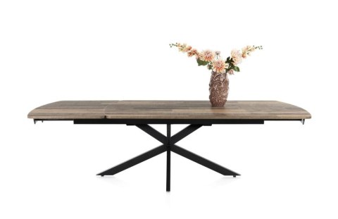 [na zamówienie] Rozkładany Stół Jadalniany PAVALON 200-278 cm - Blat HPL Primo Laminato Driftwood - Centralna Noga Designerska