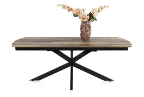 [na zamówienie] Rozkładany Stół Jadalniany PAVALON 200-278 cm - Blat HPL Primo Laminato Driftwood - Centralna Noga Designerska