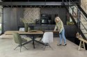 [na zamówienie] Rozkładany Stół Jadalniany PAVALON 200-278 cm - Blat HPL Primo Laminato Natural - Centralna Noga Designerska