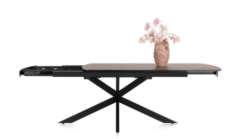 [na zamówienie] Rozkładany Stół Jadalniany PAVALON 200-278 cm - Blat HPL Primo Laminato Roest (Rdza) - Centralna Noga