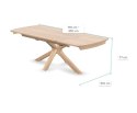 [na zamówienie] Stół rozkładany Henders & Hazel Nyon 170-230x100 cm, fornir dębowy, kolor Dune Oak/ Dąb Wydmowy