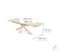 [na zamówienie] Stół rozkładany NYON Henders & Hazel 200-280x100 cm, fornir dębowy, kolor Natural Sand