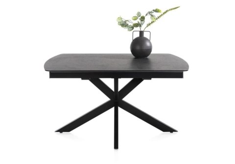 [od ręki] Rozkładany Stół Jadalniany PAVALON 140-190 cm - Blat HPL Primo Laminato Antracyt - Centralna Noga Designerska