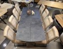 [od ręki] Rozkładany Stół Jadalniany PAVALON 170-230 cm - Blat HPL Primo Laminato Antracyt - Centralna Noga Designerska